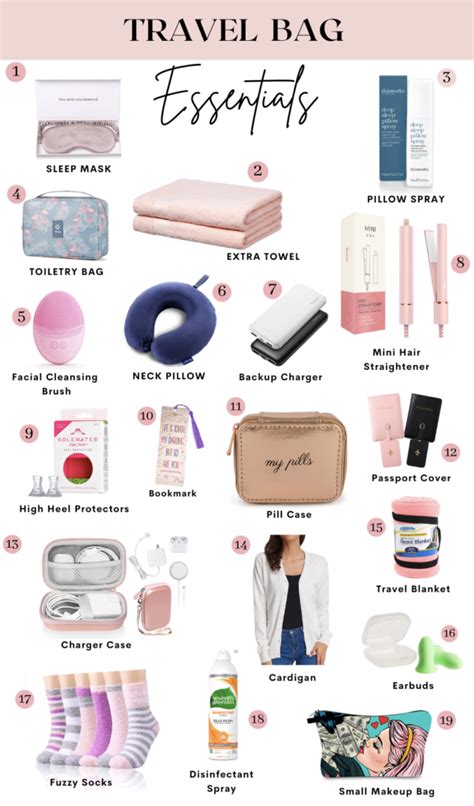 What To Have In Your Purse Travel Bag Essentials List For Women