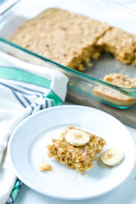 Peanut Butter Banana Oatmeal Bars All Things Mamma