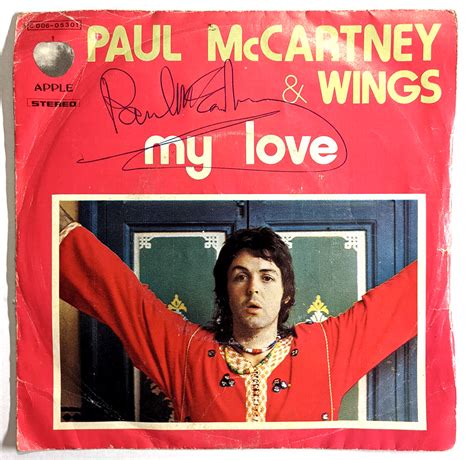 Lot Detail - Paul McCartney Signed "My Love" 45 Record TRACKS UK