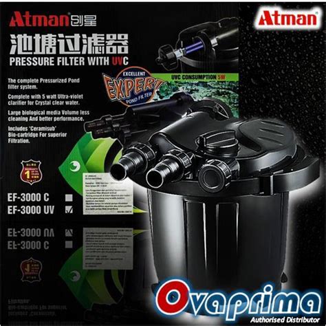 Jual Atman EF 3000UV Pressure Filter Aquarium Kolam Lampu UV Shopee