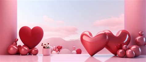 Premium Photo Happy Valentines Day Background Congratulation With Red