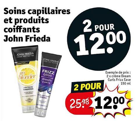 Promo Soins Capillaires Et Produits Coiffants John Froida Chez Kruidvat