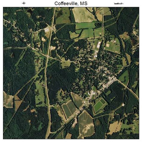 Aerial Photography Map of Coffeeville, MS Mississippi