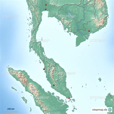 Stepmap S Dostasien Landkarte F R Asien