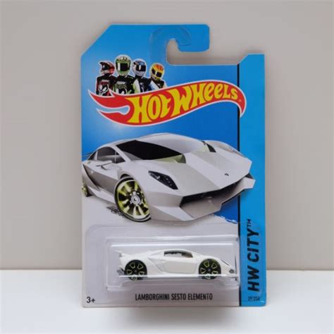 Hot Wheels Lamborghini Sesto Elemento Matte White HW City Shopee Malaysia