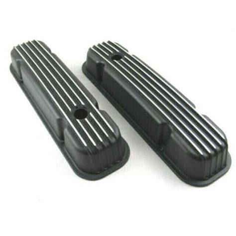 Bous Performance Pontiac Aluminum Finned Valve Cover Black