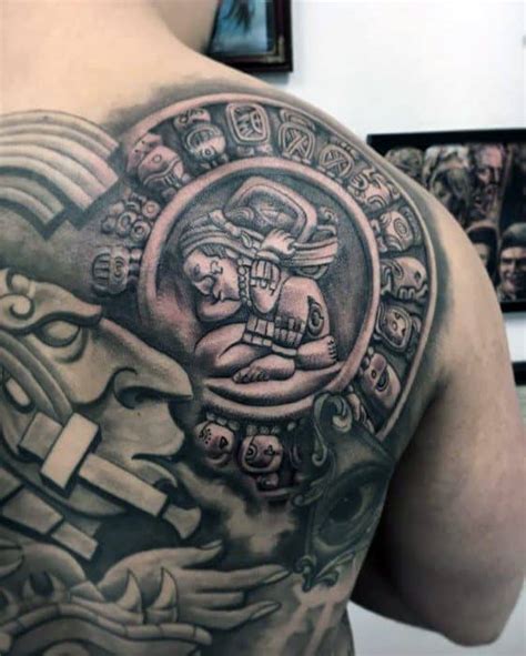 40 Epic Mayan Calendar Tattoo Designs for Men