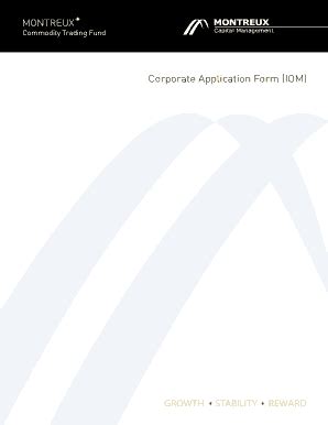 Fillable Online Corporate Application Form Iom Fax Email Print