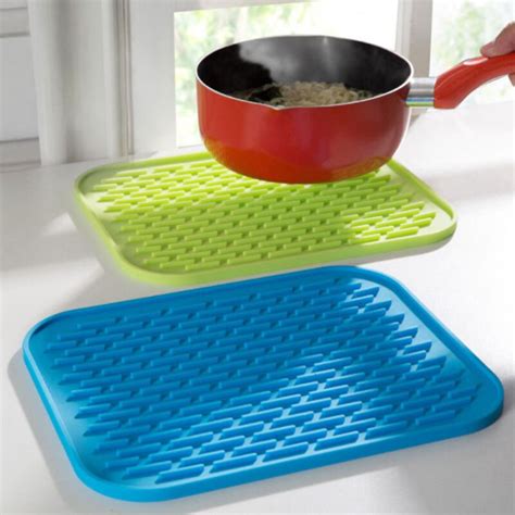 1pc Silicone Heat Resistant Table Mat Trivet Pot Pad Straightener Holder Mat Non Slip Pot Mat