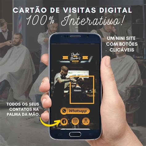 Cart O De Visitas Digital Interativo Pronto No Elo Templates