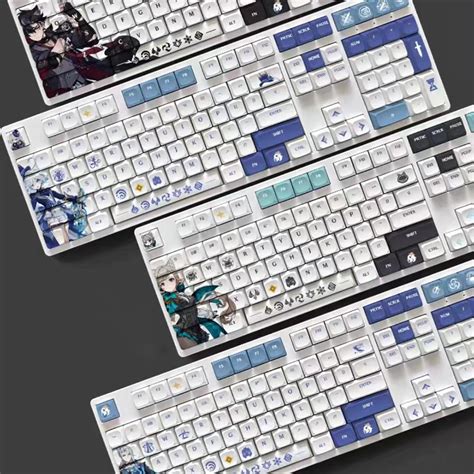 Genshin Impact Theme Keycaps Furina Leosely Pbt Anime Keycap