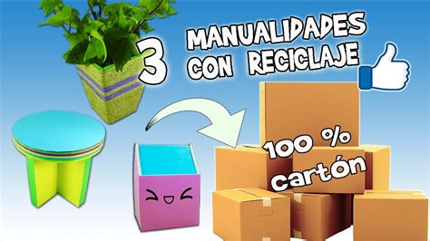 Ideas Con Cart N Manualidades Con Reciclaje Ecobrisa Youtube