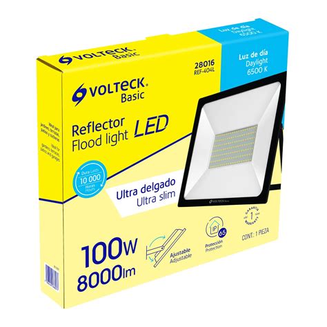 Reflector ultra delgado LED 100 W luz de día Volteck Basic