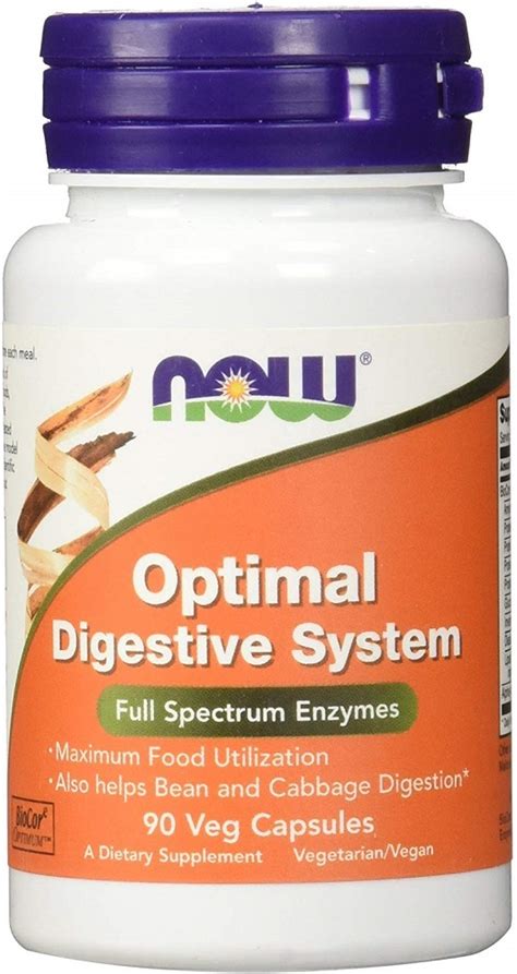 Now Supplements, Optimal Digestive System, Full Spectrum Enzymes, 90 Veg Capsule - Dietary ...