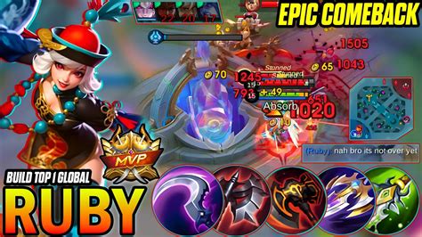 Ruby Best Roam Build In 2024 Epic Comeback MLBB GAMEPLAY Build