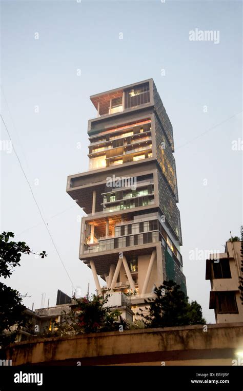 Antilia house of Mukesh Ambani ; Bombay ; Mumbai ; Maharashtra ; India ; Asia ; Asian ; Indian ...