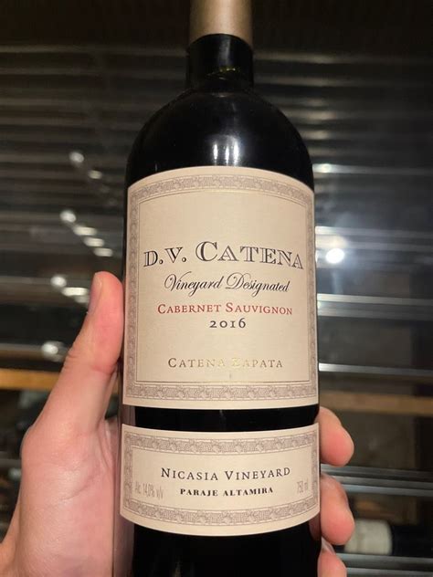 2017 Bodega Catena Zapata Cabernet Sauvignon D V Catena Nicasia