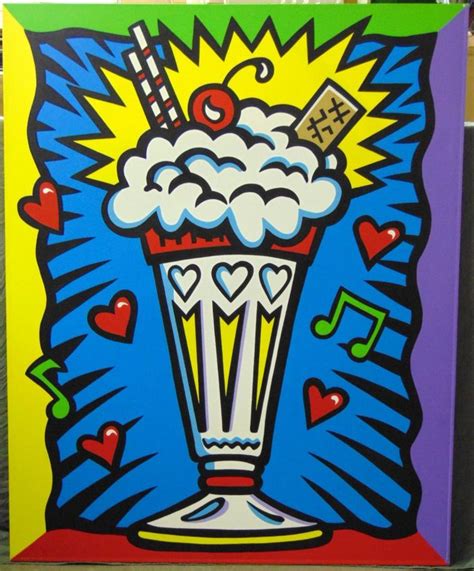 Ice Cream Sundae By Burton Morris Pop Art Pop Art Food Pop Art Product