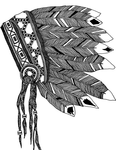 Native American Headdress Print by gospelofwonderland on Etsy