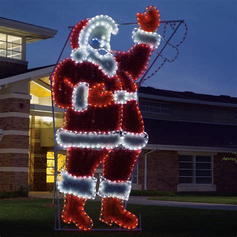 Commercial Waving Santa Christmas Lights —