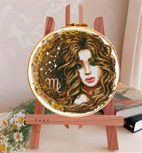 Zodiac Virgo Cross Stitch Pattern Zodiac Constellation Constellation