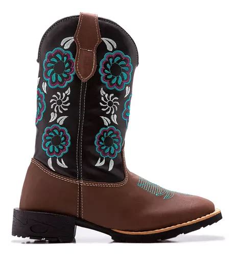 Bota Feminina Texana Country Couro Legitimo Rodeio Brinde