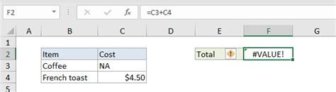 How To Fix The Value Error Excel Formula Exceljet