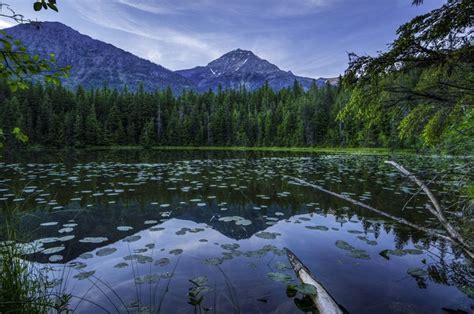 4K 5K Johns Lake Glacier USA Parks Lake Mountains Forests