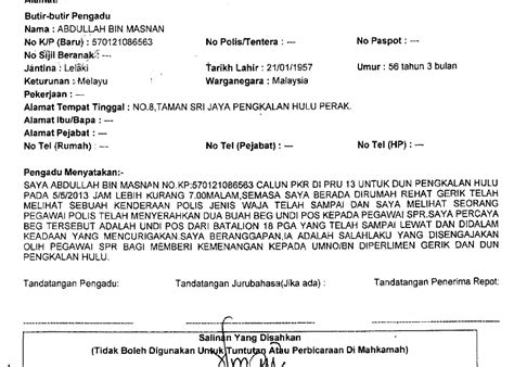 Contoh Report Polis Pdf Paul Peake