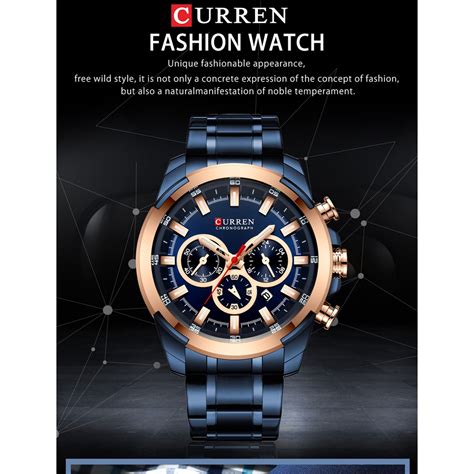 Curren Man Wristwatch Waterproof Chronograph Men Watch Military Top