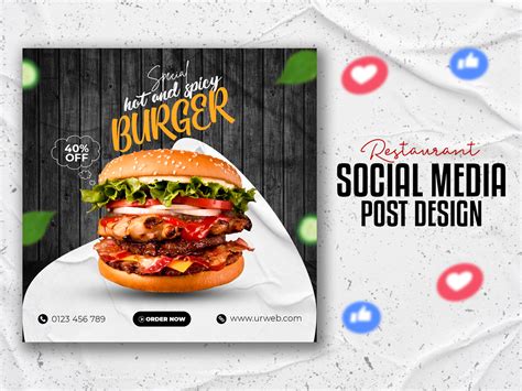 Dribbble - Restaurant-food-promotional-ads-design.jpg by Hafizul Islam