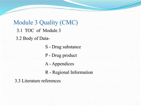 Cmc Chemistry Manufacturing Control Ppt