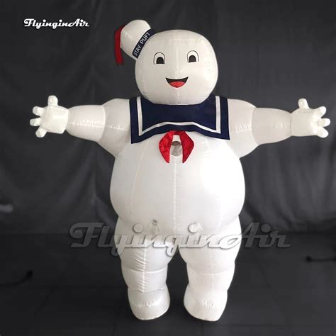 Walking Inflatable Stay Puft Marshmallow Man Costume Adult Wearable