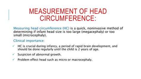 Pediatric Growth Head Circumference Ppt