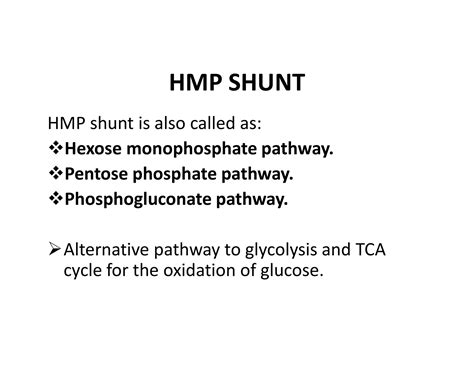 Hmp Shunt Hexose Monophosphate Pathway Pentose Phosphate Pathway