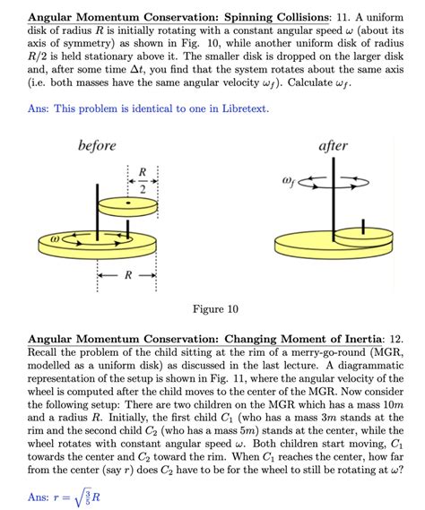 Angular Momentum Conservation Spinning Collisions A Uniform Disk