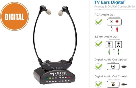 TV Ears Digital Wireless Headset System Connects To Both And Analog