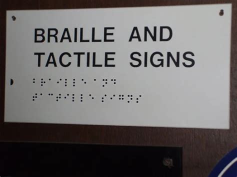 Factory Ada Braille And Tactile Toilet Sign Door Name Plaque For