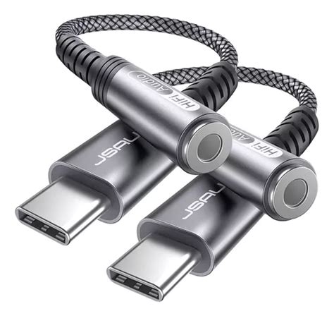 Cabos Adaptadores Jsaux Usb c Macho Para 3 5 Mm Fêmea Cinz