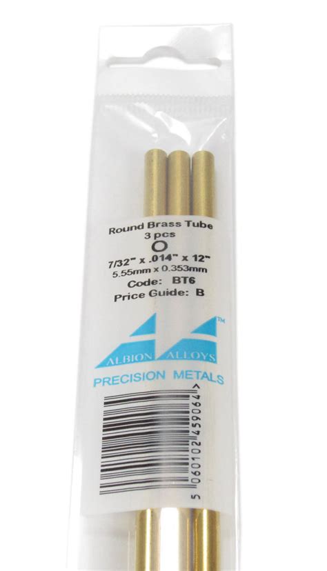 Albion Alloys Bt6 Brass Tube 7 32 Per 5