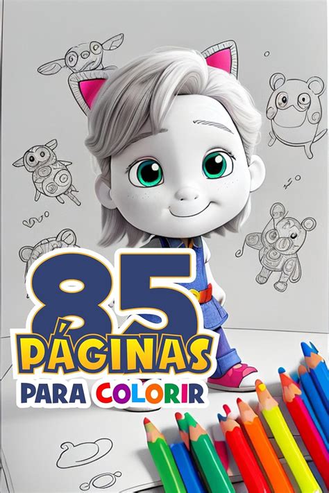 Livro Para Colorir Infantil 85 Imagens EBook Carneiro Reginaldo