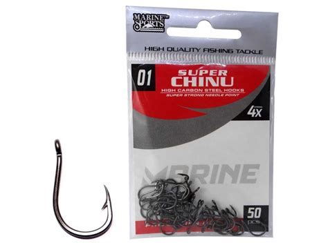 Anzol Marine Sports Chinu Super Strong Black Nº 1 50 Peças