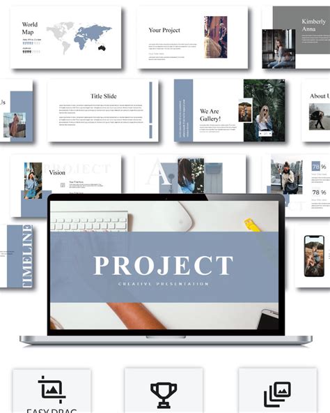 Project PowerPoint template #80773 - TemplateMonster