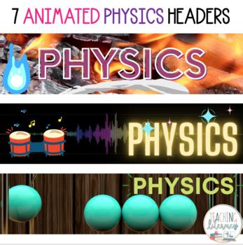 Animated Google Classroom Banners Headers Physics By Teaching Literacy