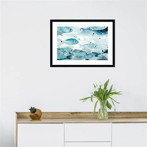 Hawaiian Fish By Janet Meinke Lau Wood Framed Wall Art Print Framed