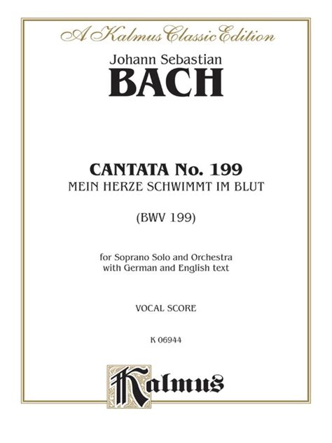 Bach Cantata No 199 Mein Herze Schwimmt Im Blut Sheet Music Authority