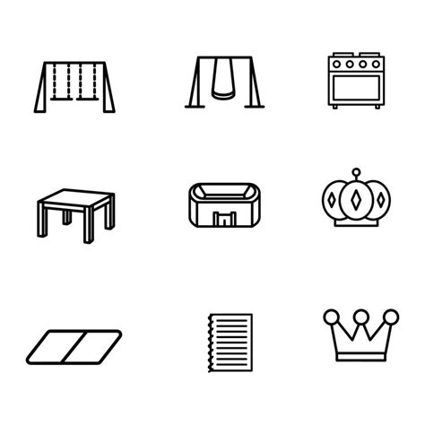 black and white icons set 29577040 Vector Art at Vecteezy