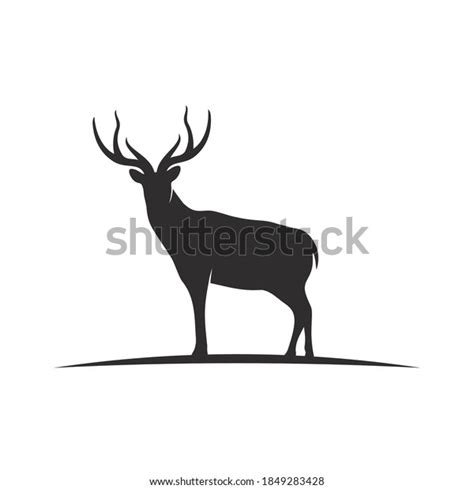 Deer Vector Illustration Silhouette Deer Flat Stock Vector Royalty Free 1849283428 Shutterstock