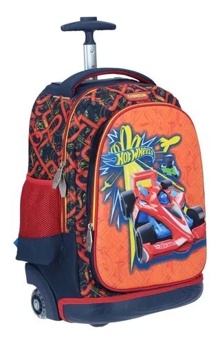 Mochila Ruedas Chenson Niño Hot Wheels Primaria Escolar Full en venta