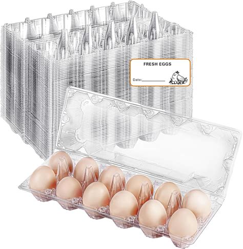 Amazon Sutwivz 60 Pack Plastic Egg Cartons Cheap Bulk 12 Count